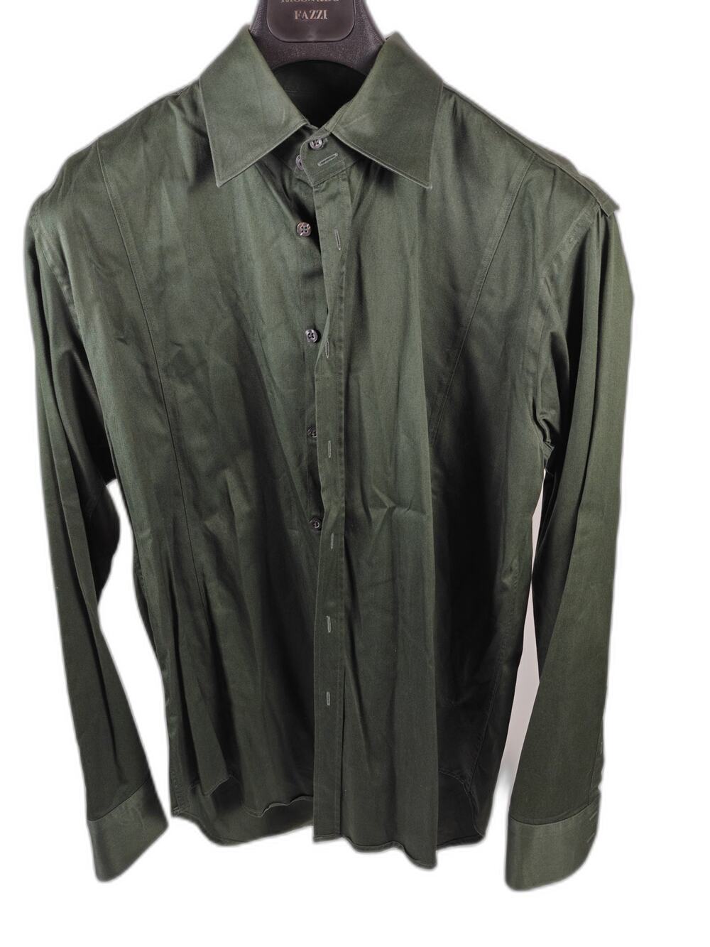 Men's Zara Man Button Down Shirt Green Size 44